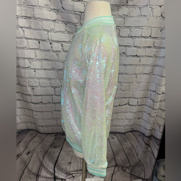 Disney Princess Girls Little Mermaid Ariel Iridescent Sequin Jacket - Picture 2 of 15
